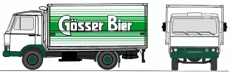 Loewe 4098 - H0 - Iveco Magirus Zeta 90M5 Gösser Bier